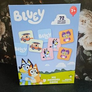 BLUEY My Memory Game - NEW SEALED - 72 Fun Tiles - Ages 3+ - Moose Card Games